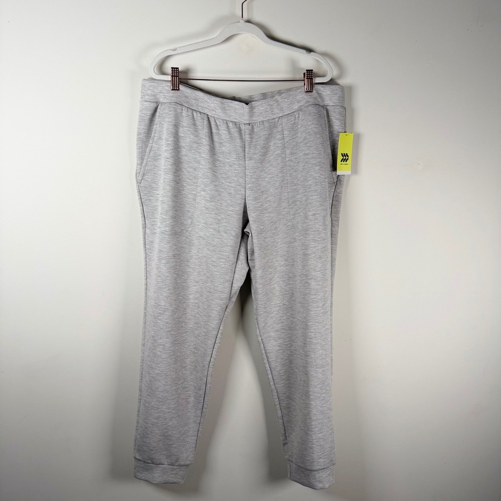 All in Motion Mens XL Mesh Spacer Jogger Heathered Gray Drawstring Waistband NWT